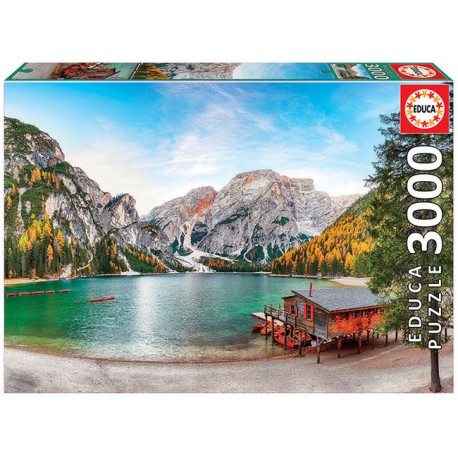 Lago Braies en otoño puzzle 3000 piezas Educa